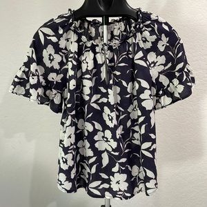 VELVET Idette Printed Ruffle Top